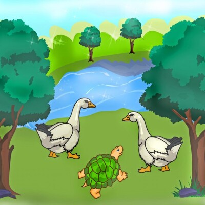 Ngỗng và rùa