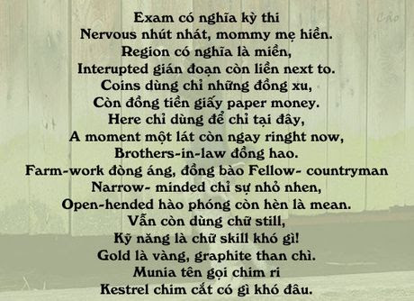 Description: Tho vui: Hoc 3000 tu tieng Anh qua tho luc bat - Anh 8